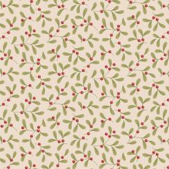 Tilda - Merry Little Christmas 2027 - Mistletoe Cream Meterware