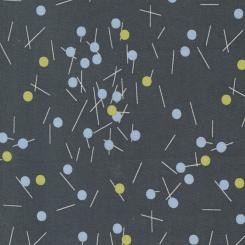 Bluish Pins and Buttons Charcoal Meterware