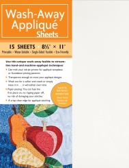 Wash-Away Applique Sheets 