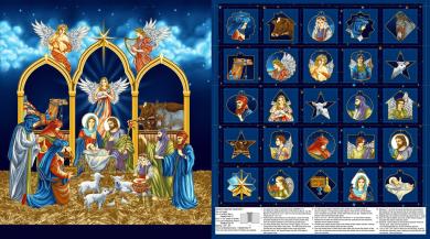 Midnight Advent Calendar Panel w/Metallic 