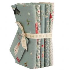 Tilda - Merry Little Christmas 2027 - FatQuarter Bundle Duckegg Meterware