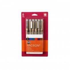 Pigma Micron Pen Set Size 05 6 Colors 