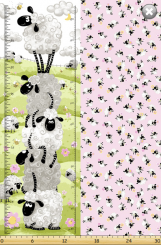 Lal the Lamb Growth Chart Pink Panel