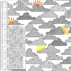 Head In The Clouds White Backing Meterware