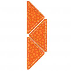 GO! Quarter Square-4'' Finished Triangle (3 triangles) 