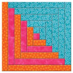 GO! Log Cabin-12" Finshed by Leslie Main 