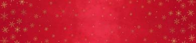 Ombre Flurries Christmas Red Gold Metallic Meterware