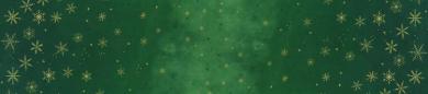 Ombre Flurries Christmas Green Gold Metallic Meterware