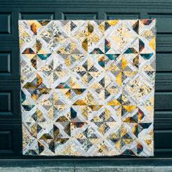 On the Wind Quilt Pattern - Tim Holtz Yellow Palette Download 