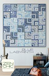 Blue Labyrinth Pattern 