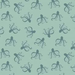 Hoist the Sails Octopi Mint Meterware