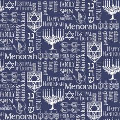 Festival Of Lights Symbols Blue Meterware