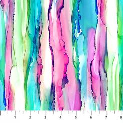 Concerto Rainbow Stripe White Multi Meterware