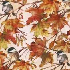 Autumn Breeze Cream Multi Birds Meterware