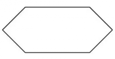 Elongated Hexagon 2'' | Template