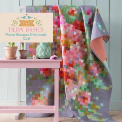 Flower Bouquet Embroidery PRE CUT Quilt Kit 