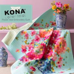 Flower Vase Embroidery Quilt Kit 