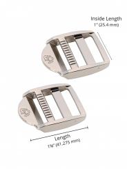 1" Strap Adjuster Nickel Set of Two 