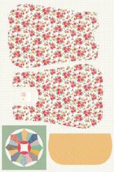 Cook Book Home Dec Floral Apron Panel