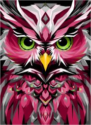 Big Owl Quilt Kit Red 60'' x 82'' 