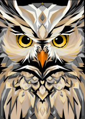 Big Owl Quilt Kit Natural 60'' x 82'' 