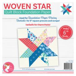 6" Woven Star Quilt Block Foundation Papers 