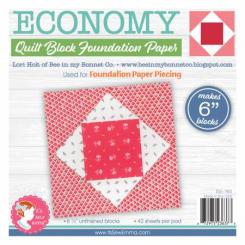Economy Quilt Block 6" Foundation Paper Pad 