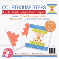 Courthouse Steps 6" Quilt Block Foundation Paper 