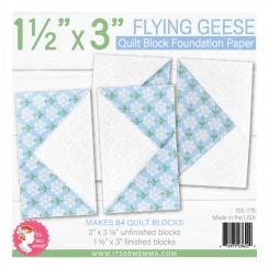 Flying Geese 1,5" x 3" Quilt Block Foundation Paper 
