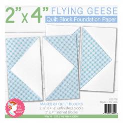 Flying Geese 2" x 4" Quilt Block Foundation Paper 
