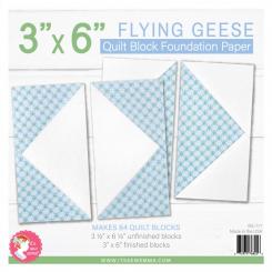 Flying Geese 3" x 6" Quilt Block Foundation Paper 