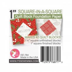 1" Square in a Square Quilt Block Foundation Paper Pad 