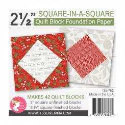 2.5" Square in a Square Quilt Block Foundation Paper Pad 