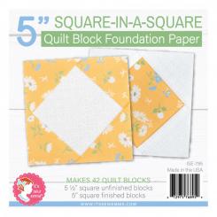 5" Square in a Square Quilt Block Foundation Paper 