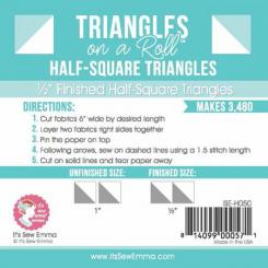 Triangles on a Roll 1/2in Finished Half-Square Triangle 