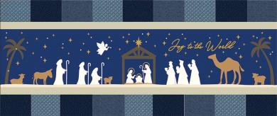 Nativity Bench Pillow CD Pattern - Machine Embroidery