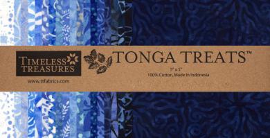 Bluebell Tonga Batik 5In Squares 