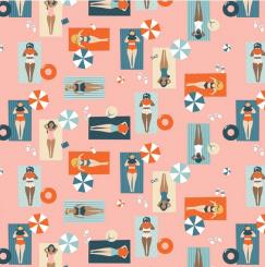 Beach Day - Cotton - Pink Meterware