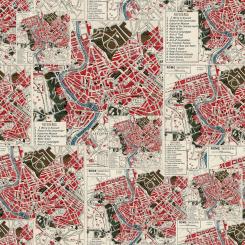 Red - Map || Tim Holtz Palette Red Meterware