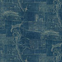 Blue Map || Tim Holtz Palette Blue Meterware