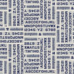 Indigo Typography || Tim Holtz Palette Indigo Meterware