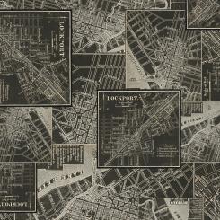 Charcoal Map || Tim Holtz Palette Charcoal Meterware