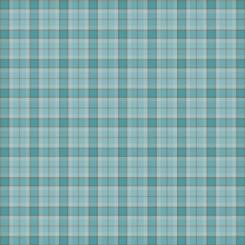 Aqua Plaid Meterware 