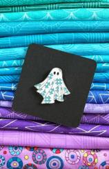 Quilt Ghost Enamel Pin 