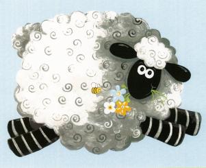 Lewe the Ewe Blue Play Mat Panel