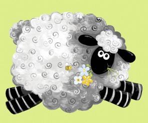 Lewe the Ewe Green Play Mat Panel