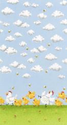 Pippa the Hen Border Blue 