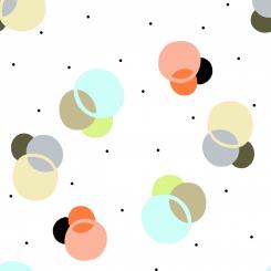 White Bubble Dots Meterware