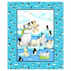 Burr the Polar Bear 36" Quilt Panel