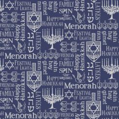 Festival Of Lights Symbols Silver Metallic Meterware